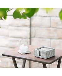 Artifacts Rattan Square Coasters - 7 piece set