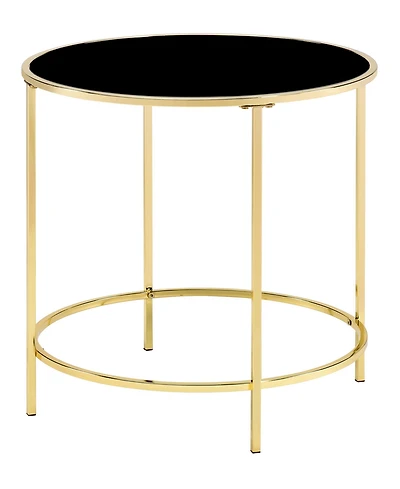 Furniture of America Vardo Glass Top Side Table