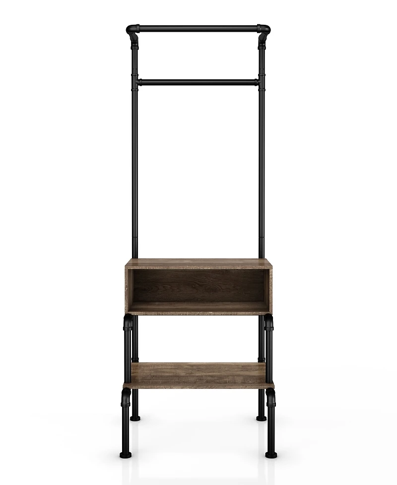 Furniture of America Lille Open Shelf Clothes Rack