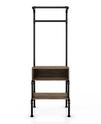 Furniture of America Lille Open Shelf Clothes Rack
