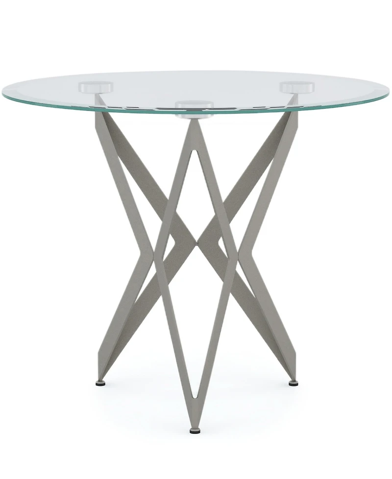 Furniture of America Alta Glass Top End Table