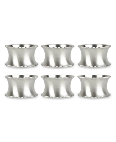Design Imports Beaded Napkin Ring, Set of 6