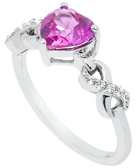 Women's Heart infinity Ring in Sterling Silver