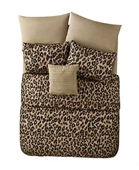 Vcny Home Cheetah Reversible Bed In A Bag Comforter Set