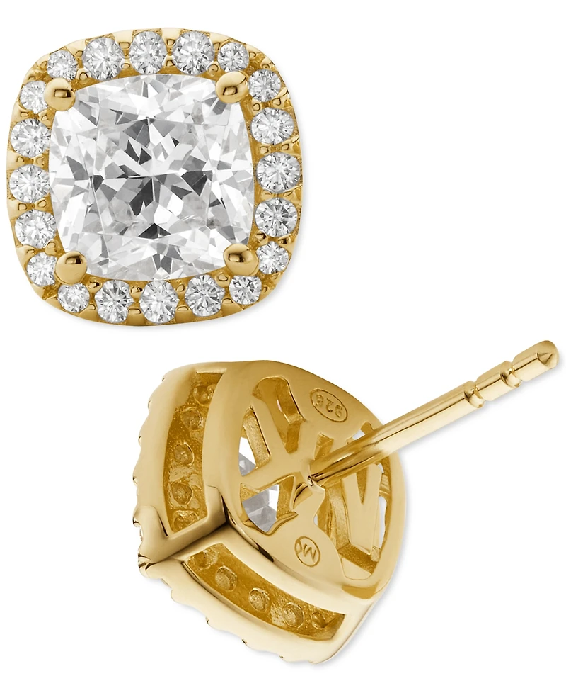 Michael Kors Cushion Cut Halo Stud Earrings