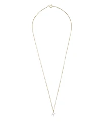 Diamond Initial Pendant Necklace (1/10 ct. t.w.) in 14k Gold, 17" + 1" Extender
