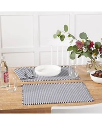 Town & Country Living Gingham Fringe Placemat Set 4-Pack 13"x18"