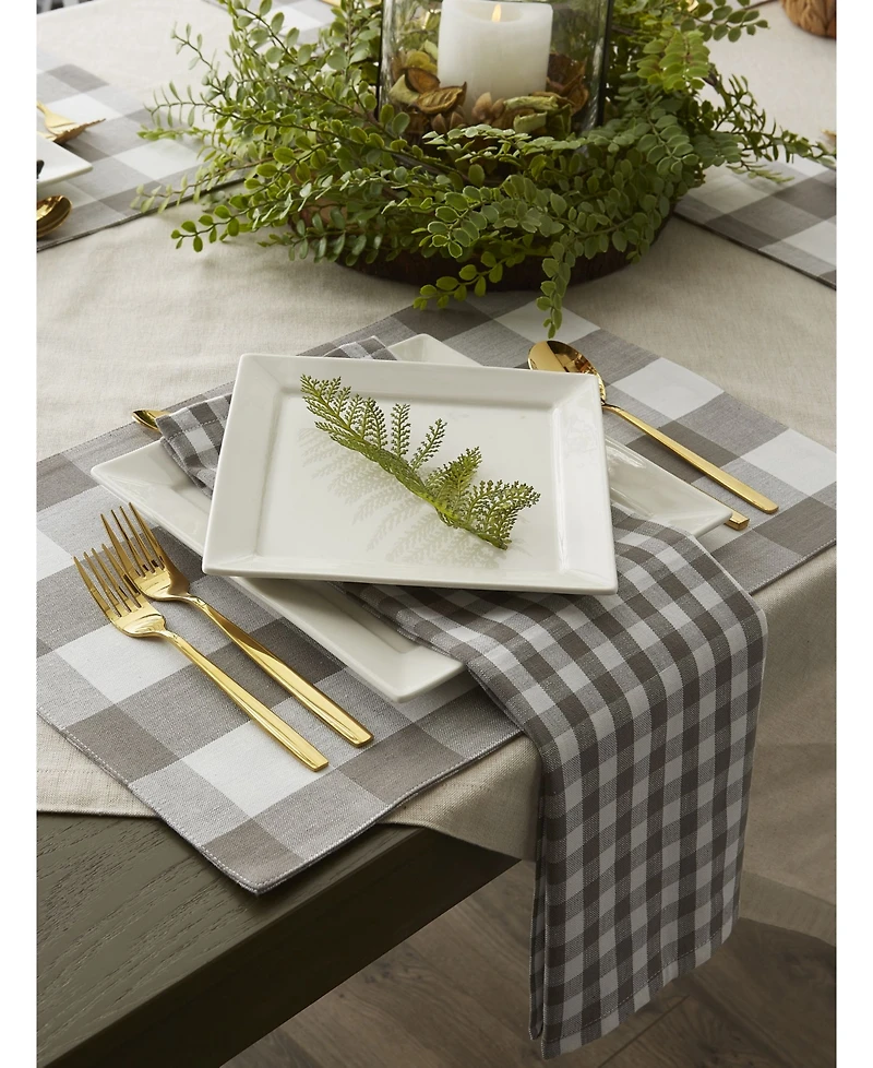 Design Imports Reversible Gingham - Buffalo Check Placemat Set