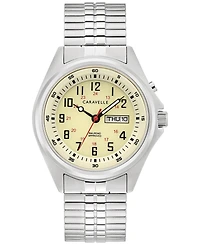 Caravelle Men's Traditional Stainless Steel Expansion Bracelet Watch 40mm
