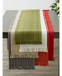 Design Imports Variegated Fringe Table Runner
