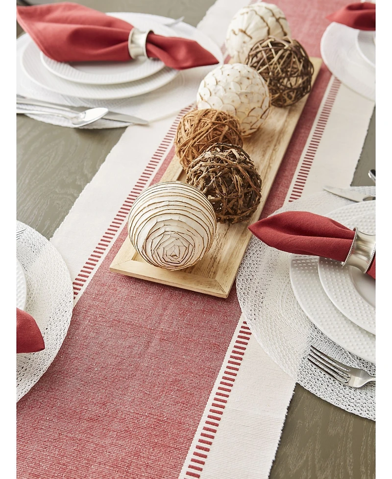 Design Imports Dobby Stripe Table Runner