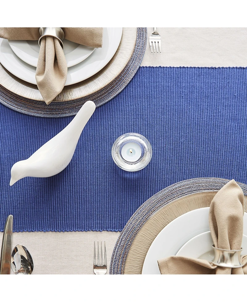 Design Imports Ribbed Table Runner 13" x 72"