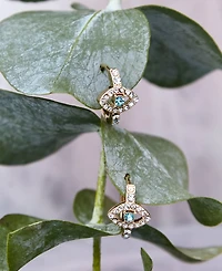 lonna & lilly Gold-Tone Evil Eye Huggie Hoop Earrings