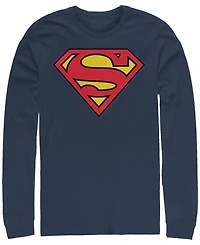 Men's Superman Classic Logo Long Sleeve Crew T-shirt