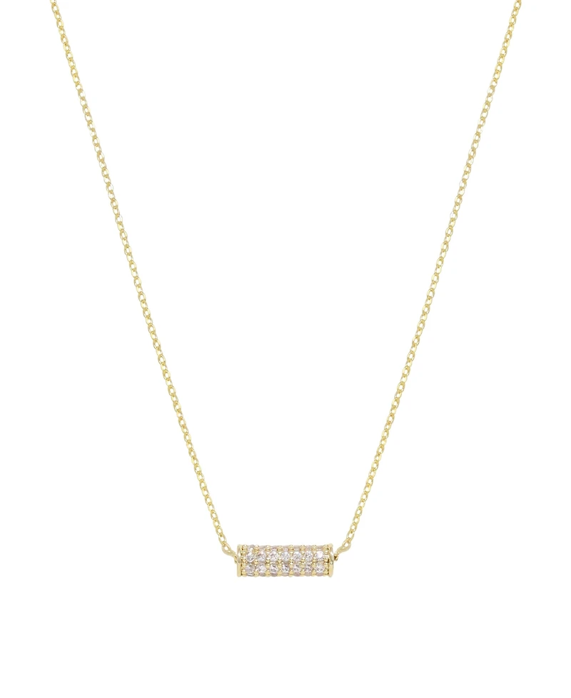 Ettika Crystal Cylinder Bar Necklace
