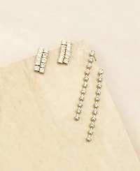 Ettika Crystal Drop Earring Set of 2