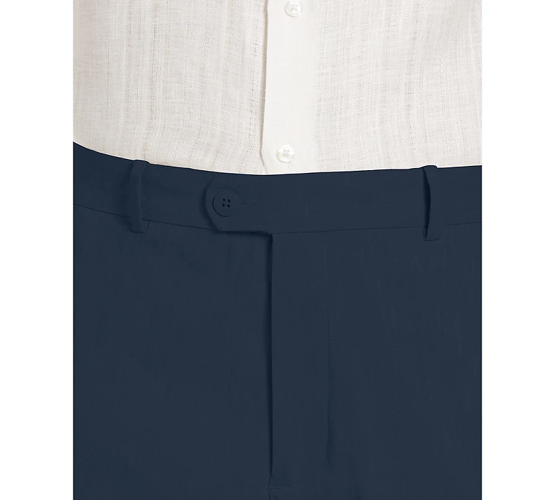Cubavera Men's Flat Front 9" Linen Blend Shorts