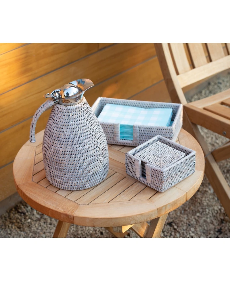 Artifacts Trading Company Artifacts Rattan Guest Towel - Rectangular Napkin Holder with Cutout