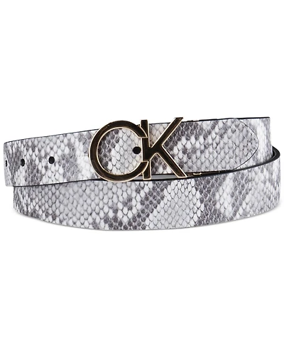 Calvin Klein Women's Reversible Monogram Buckle Belt