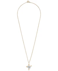 Wrapped Diamond Frog 18" Pendant Necklace (1/10 ct. t.w.) in 10k Gold, Created for Macy's