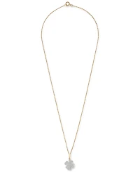 Wrapped Diamond Clover 18" Pendant Necklace (1/10 ct. t.w.) in 10k Gold, Created for Macy's