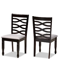 Lanier Modern and Contemporary Fabric Upholstered 2 Piece Dining Chair Set