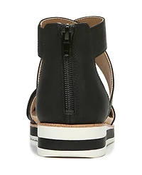 LifeStride Women's Zoom Round Open Toe Crisscross Wedge Sandals
