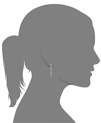 Square Tube Hoop Earrings 14k Gold Vermeil, 60mm (Also Sterling Silver)