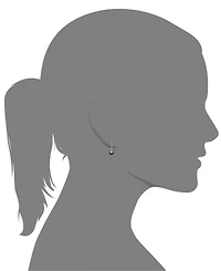 Pearl Earrings, 14k White Gold Cultured Tahitian Pearl Drop Earrings (8mm)