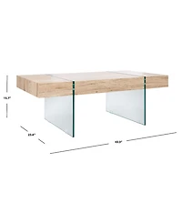 Jacob Rectangular Glass Leg Modern Coffee Table
