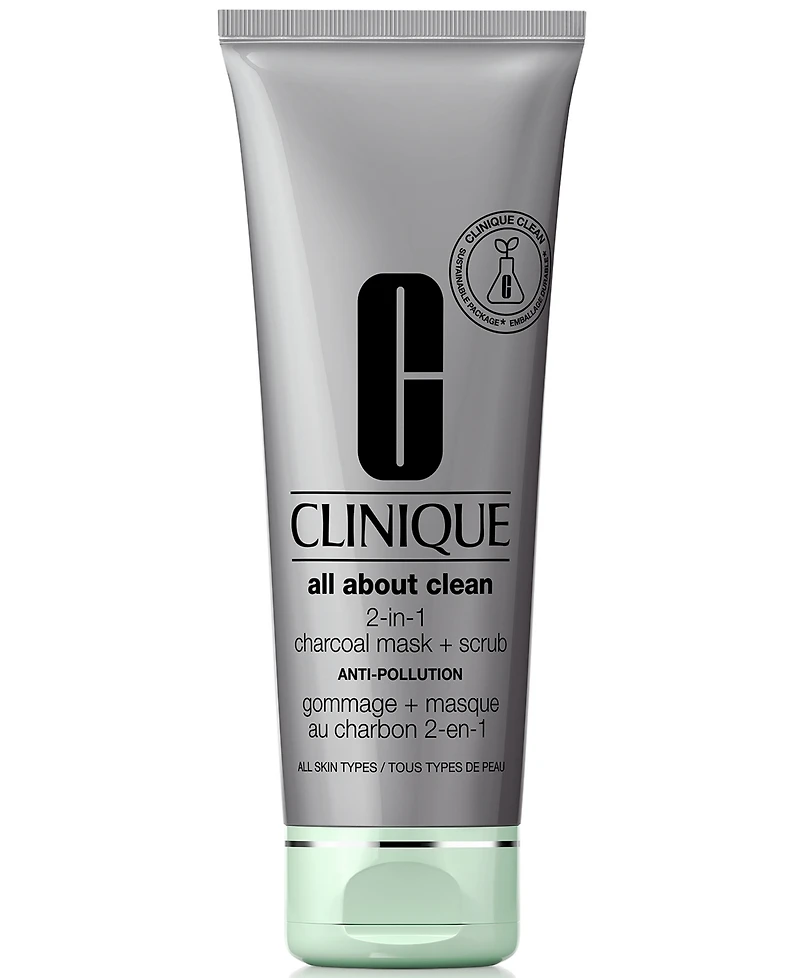 All About Clean 2-in-1 Charcoal Face Mask + Scrub, 3.4-oz.