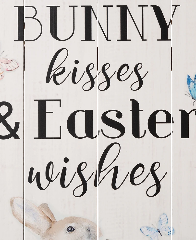 Glitzhome 18"H Easter Wooden Bunny Wall Decor