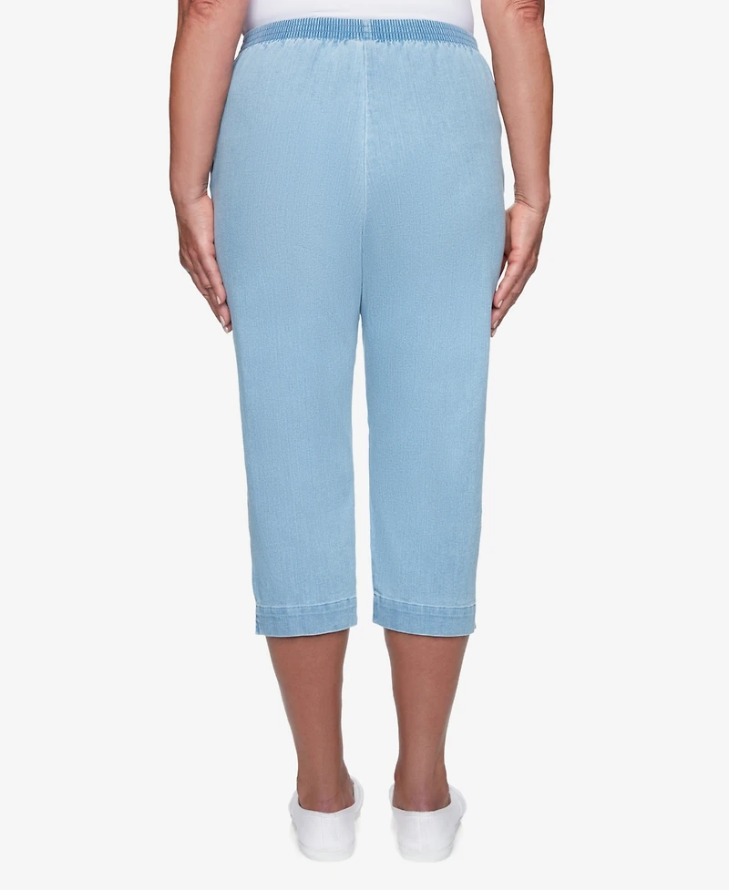 Alfred Dunner Women's Missy Classics Casual Denim Capri