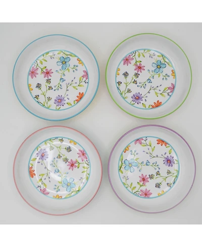 Euro Ceramica Charlotte Assorted Pasta Bowls, Set of 4