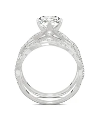Moissanite Radiant Bridal Set 3-3/8 ct. t.w. Diamond Equivalent 14k White Gold