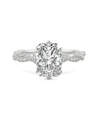 Moissanite Radiant Statement Ring 3-1/10 ct. t.w. Diamond Equivalent 14k White Gold