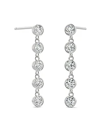 Moissanite Bezel Drop Earrings 1 ct. t.w. Diamond Equivalent in 14k White Gold