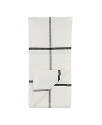 Saro Lifestyle Cotton Table Napkins with Simple Plaid Design, Set of 4, 20" x 20"