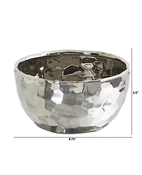 8.75" Designer Silver-Tone Bowl