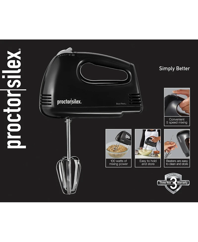 Proctor Silex Easy Mix 5-Speed Hand Mixer
