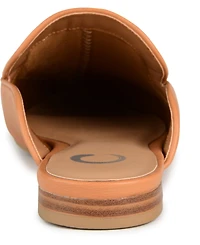 Journee Collection Women's Akza Wide Width Slip On Square Toe Mules Flats