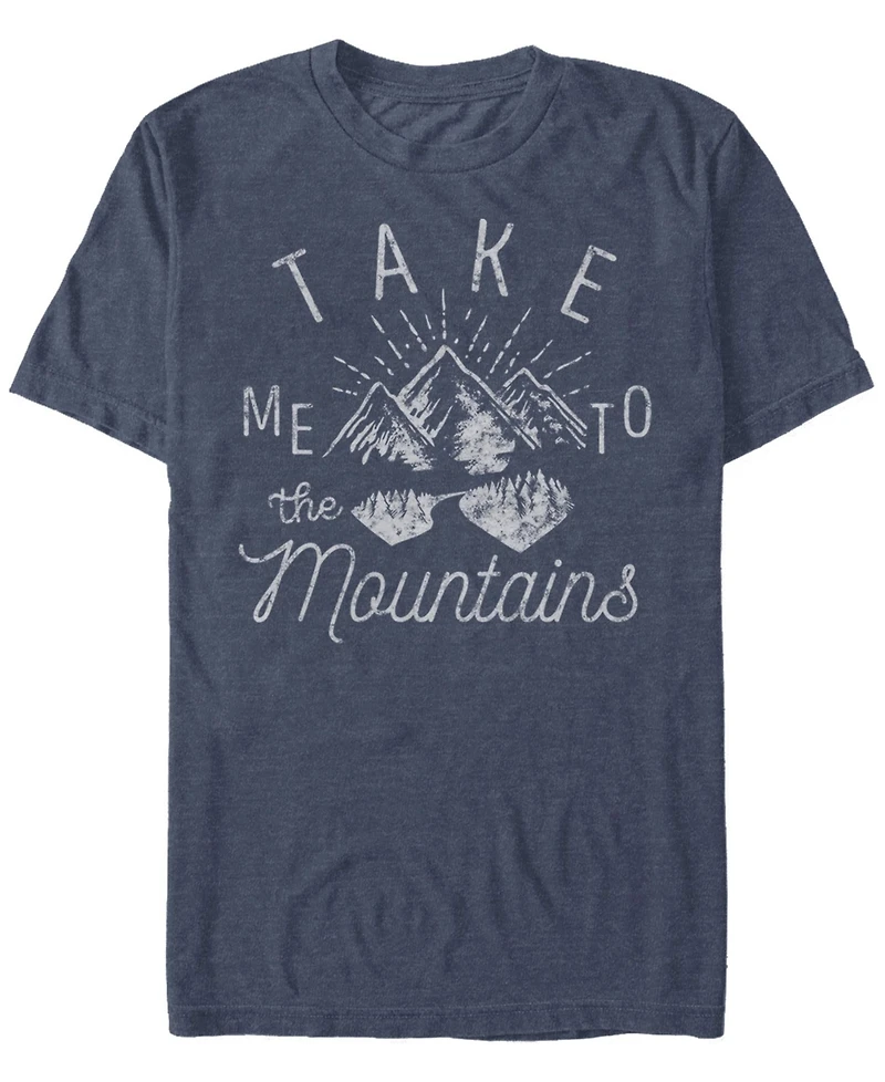 Fifth Sun Men's Mountains Me Short Sleeve Crew T-shirt