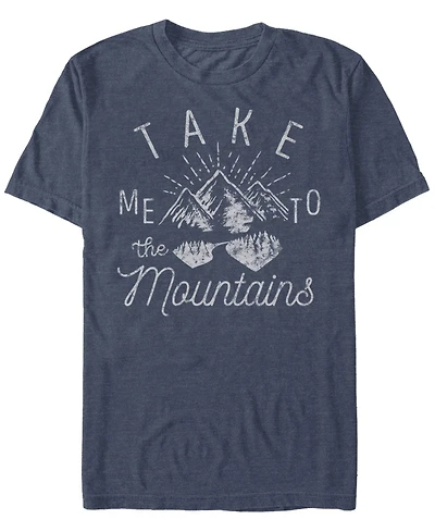 Fifth Sun Men's Mountains Me Short Sleeve Crew T-shirt