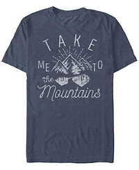 Fifth Sun Men's Mountains Me Short Sleeve Crew T-shirt