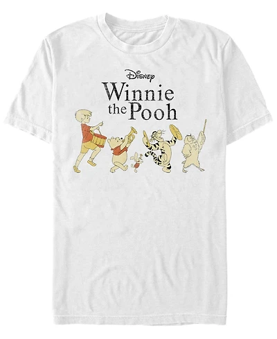 Fifth Sun Men's Pooh Parade Short Sleeve Crew T-shirt