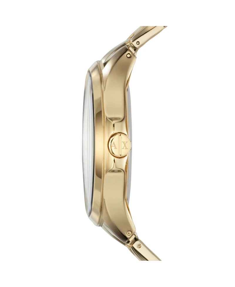 A|X Armani Exchange Men's Multi-function Gold Tone Stainless Steel Bracelet Watch 46mm