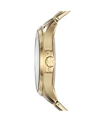 A|X Armani Exchange Men's Multi-function Gold Tone Stainless Steel Bracelet Watch 46mm