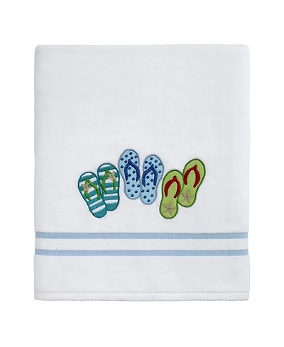 Avanti Beach Mode Flip-Flop Motif Cotton Bath Towel, 27" x 52"