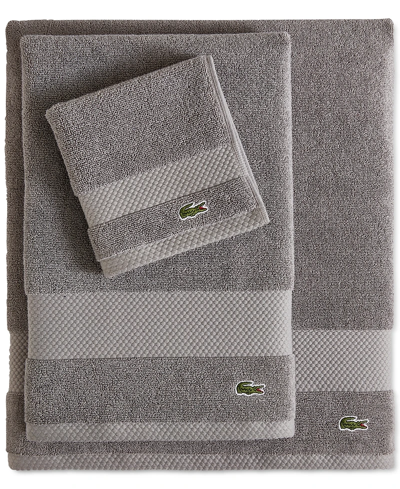 Lacoste Home Heritage Anti-Microbial Supima Cotton Bath Towel, 30" x 54"