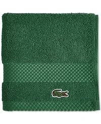 Lacoste Home Heritage Anti-Microbial Supima Cotton Washcloth, 13" x